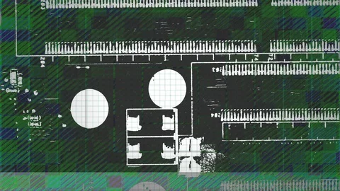 Abstract Background Glitching Computer Motherboard 18 Stock Footage 102088607