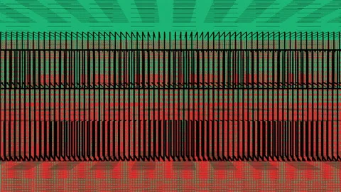 Abstract Background Glitching Geometric Lines 18 Stock-Footage 131950698