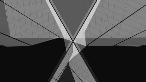 Abstract Background Glitching Triangular Tunnel Black And White 6 Stock Footage 118887755