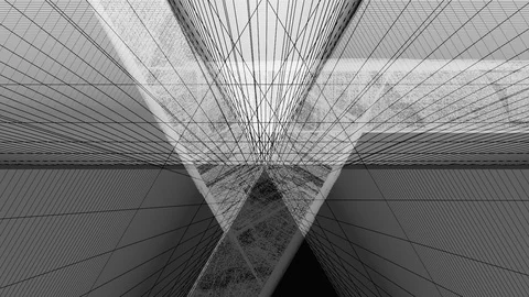 Abstract Background Glitching Triangular Tunnel Black And White 10 Stock Footage 118907185