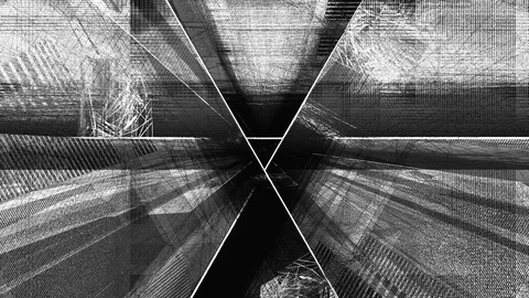 Abstract Background Glitching Triangular Tunnel Black And White 3 스톡 동영상 118983110