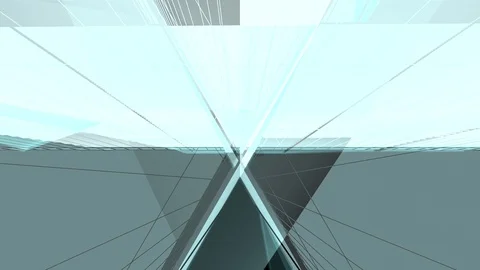 Abstract Background Glitching Triangular Tunnel Coloured Tint 1 Stock Footage 119037006