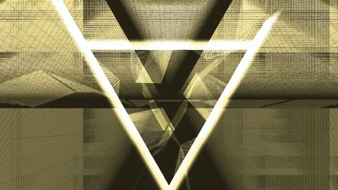 Abstract Background Glitching Triangular Tunnel Coloured Tint 20 Stock Footage 119045907