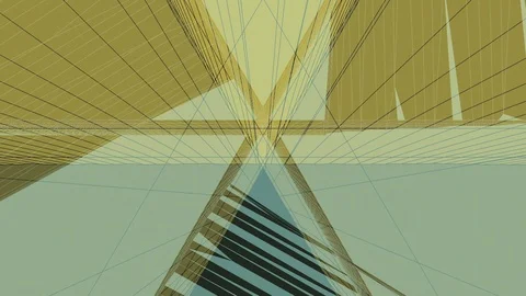 Abstract Background Glitching Triangular Tunnel Multi Coloured 10 Stock Footage 119224390