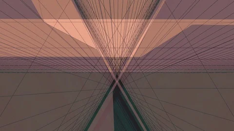 Abstract Background Glitching Triangular Tunnel Multi Coloured 7 Stock Footage 119224422