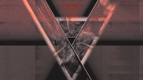 Abstract Background Glitching Triangular Tunnel Multi Coloured 13 Stock Footage 119230881