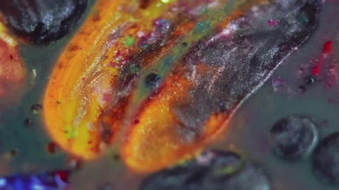 Abstract background glitter fluid drop floating Video stock 262604784