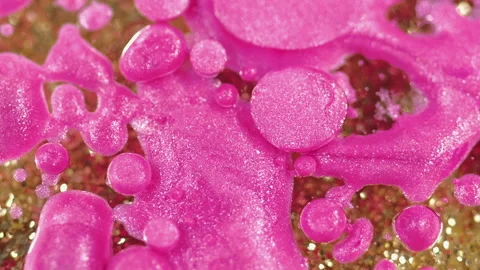 Abstract background glitter ink bubbles colorful Video stock 258153433