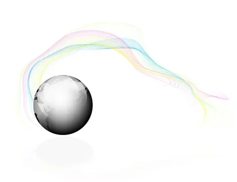 Abstract background with globe Stock Illustration