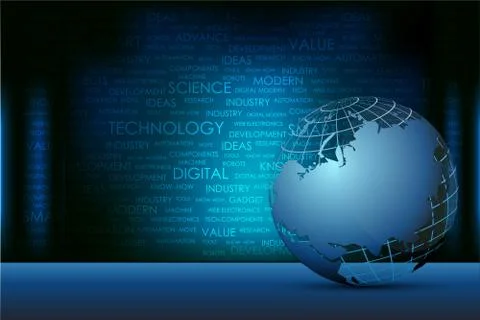 Abstract background with globe Stock Illustration