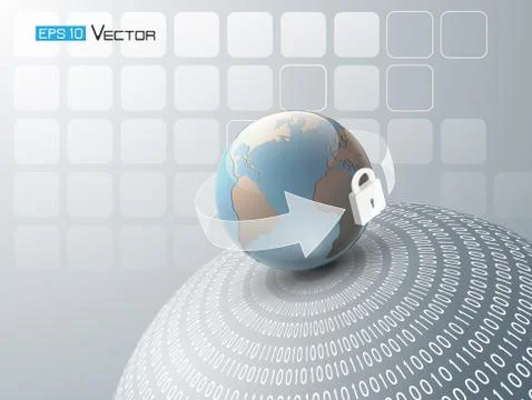 Abstract background with globe 库存插图