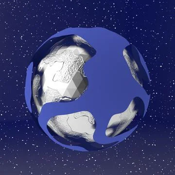 Abstract background of the globe shape. 3D rendering. Stock Illustration
