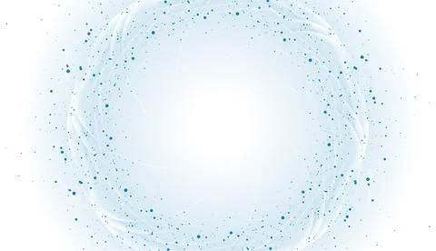 Abstract background with glossy curves and blue dots Stock Illustration