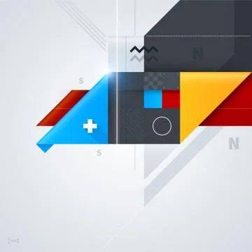 Abstract background with glossy geometric shapes. Useful for digital composit Stock Illustration