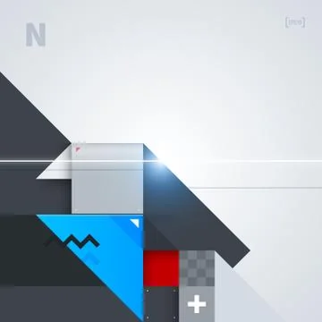 Abstract background with glossy geometric shapes. Useful for digital composit Stock Illustration