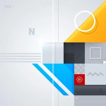 Abstract background with glossy geometric shapes. Useful for digital composit Stock Illustration