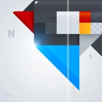 Abstract background with glossy geometric shapes. Useful for digital composit Stock Illustration