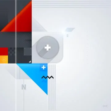 Abstract background with glossy geometric shapes. Useful for digital composit Stock Illustration