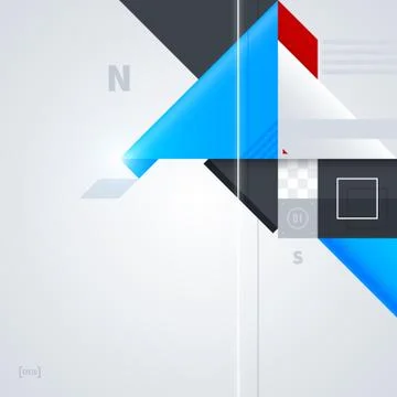 Abstract background with glossy geometric shapes. Useful for digital composit Stock Illustration