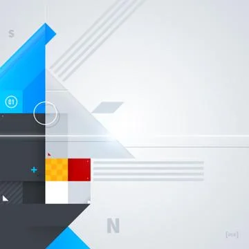 Abstract background with glossy geometric shapes. Useful for digital composit Stock Illustration