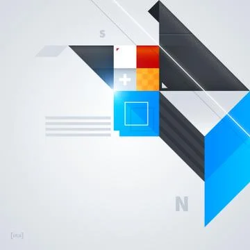 Abstract background with glossy geometric shapes. Useful for digital composit Stock Illustration