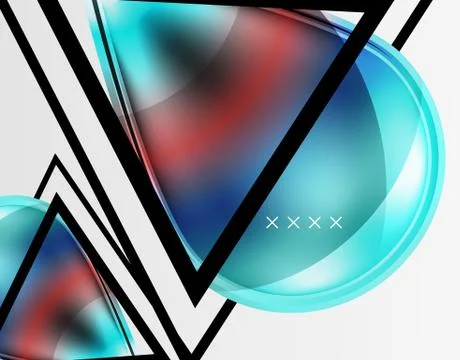 Abstract background - glossy glass bubbles, abstract sphere shapes. Vector Illustrazione stock