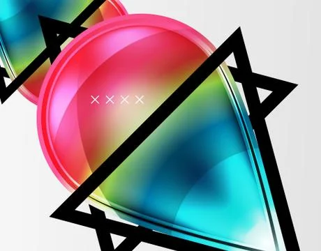 Abstract background - glossy glass bubbles, abstract sphere shapes. Vector 스톡 일러스트