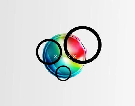 Abstract background - glossy glass bubbles, abstract sphere shapes. Vector 스톡 일러스트