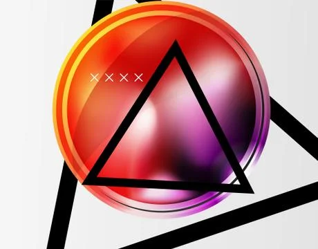 Abstract background - glossy glass bubbles, abstract sphere shapes. Vector Stock Illustration