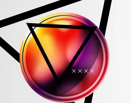 Abstract background - glossy glass bubbles, abstract sphere shapes. Vector Stock Illustration