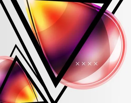 Abstract background - glossy glass bubbles, abstract sphere shapes. Vector 스톡 일러스트