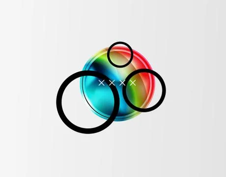Abstract background - glossy glass bubbles, abstract sphere shapes. Vector 스톡 일러스트