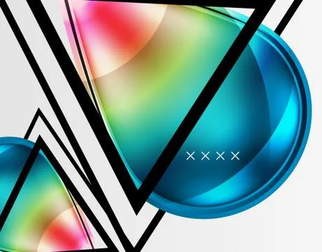 Abstract background - glossy glass bubbles, abstract sphere shapes. Vector Stock Illustration