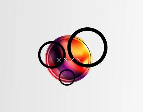 Abstract background - glossy glass bubbles, abstract sphere shapes. Vector Illustrazione stock