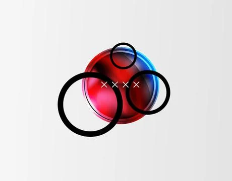 Abstract background - glossy glass bubbles, abstract sphere shapes. Vector Stock Illustration