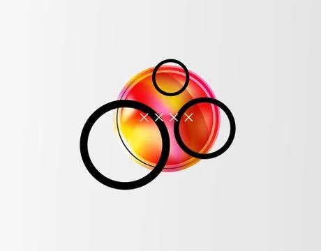 Abstract background - glossy glass bubbles, abstract sphere shapes. Vector Illustrazione stock