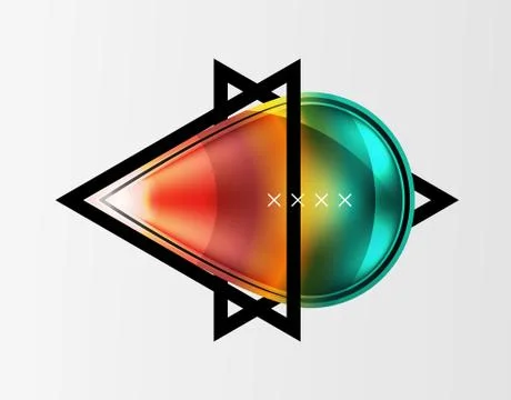Abstract background - glossy glass bubbles, abstract sphere shapes. Vector 스톡 일러스트