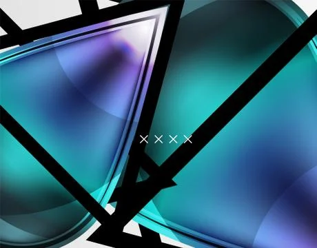 Abstract background - glossy glass bubbles, abstract sphere shapes. Vector Stock Illustration