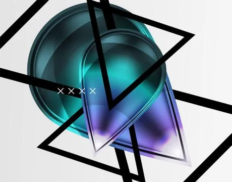 Abstract background - glossy glass bubbles, abstract sphere shapes. Vector Stock Illustration