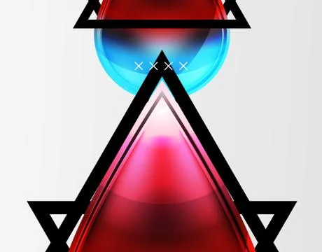 Abstract background - glossy glass bubbles, abstract sphere shapes. Vector Stock Illustration