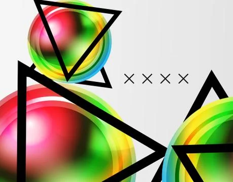 Abstract background - glossy glass bubbles, abstract sphere shapes. Vector Stockillustratie