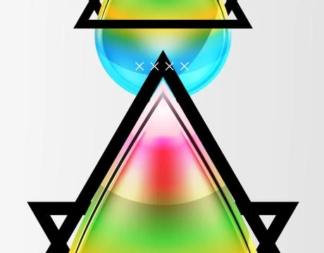 Abstract background - glossy glass bubbles, abstract sphere shapes. Vector イラスト素材
