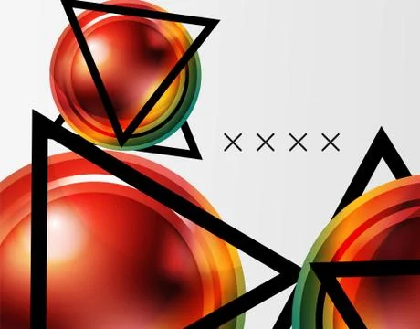 Abstract background - glossy glass bubbles, abstract sphere shapes. Vector Stock Illustration
