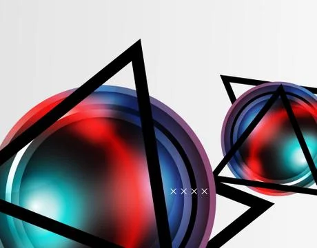 Abstract background - glossy glass bubbles, abstract sphere shapes. Vector 스톡 일러스트