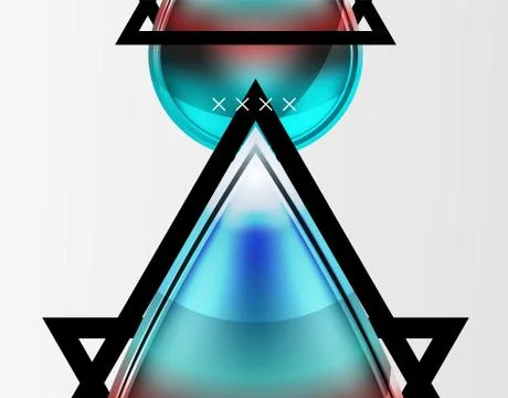 Abstract background - glossy glass bubbles, abstract sphere shapes. Vector Stock Illustration