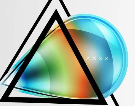 Abstract background - glossy glass bubbles, abstract sphere shapes. Vector Stock Illustration