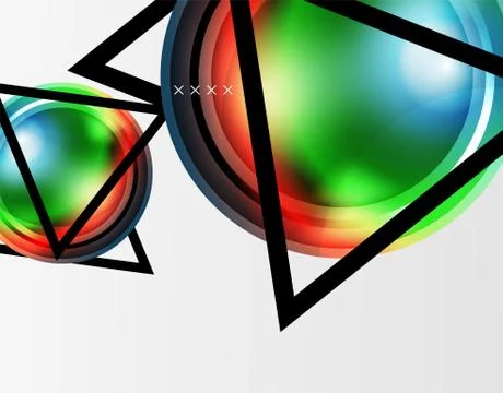 Abstract background - glossy glass bubbles, abstract sphere shapes. Vector 스톡 일러스트
