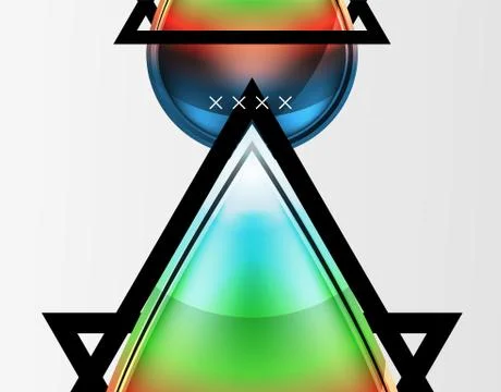 Abstract background - glossy glass bubbles, abstract sphere shapes. Vector Stock Illustration