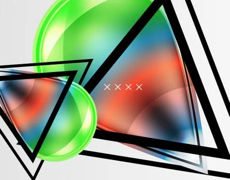 Abstract background - glossy glass bubbles, abstract sphere shapes. Vector Stock Illustration