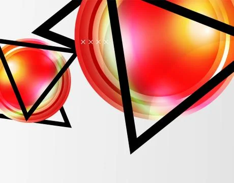 Abstract background - glossy glass bubbles, abstract sphere shapes. Vector Illustrazione stock